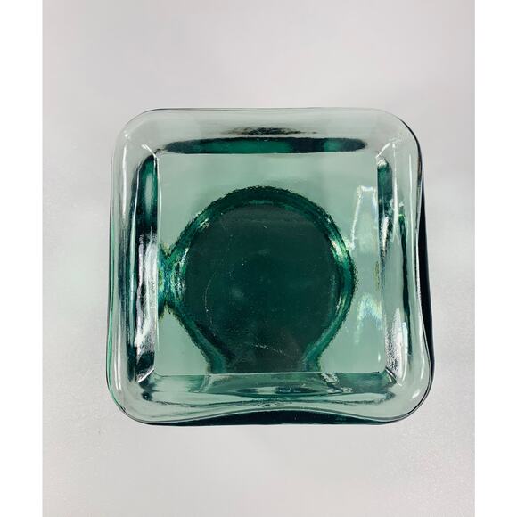 Vintage GREEN Glass Flour Storage Kitchen Container with Lid - Picture 7 of 8